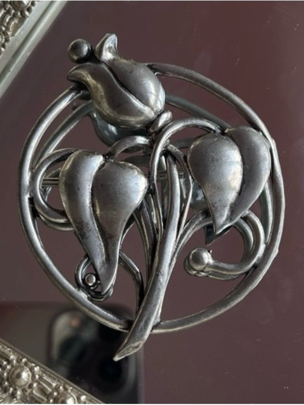 925 Sterling Silver
Vintage Lilly of The Valley Brooch Pin
